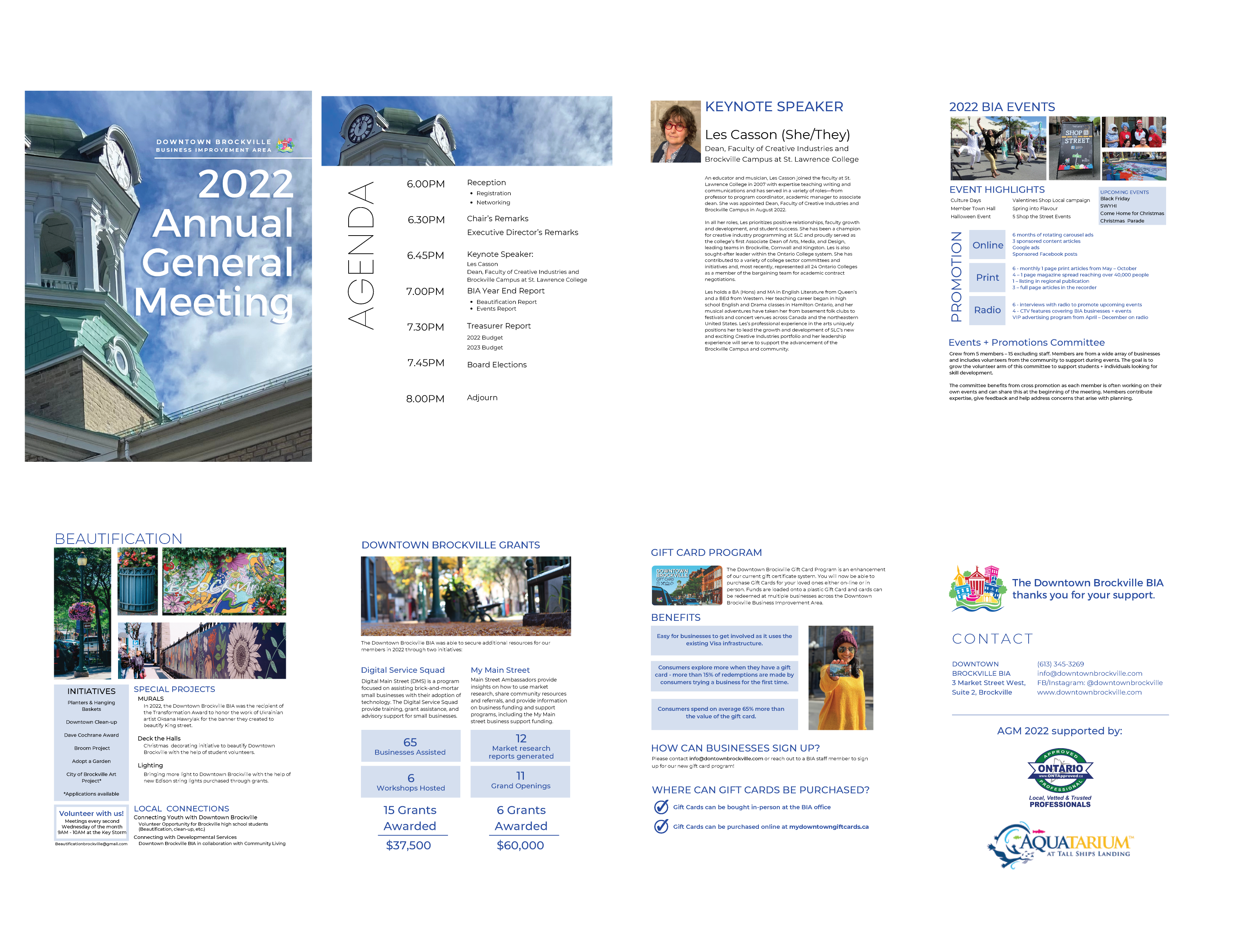 Overview of the downtown brockville business improvement area's 2022 annual general meeting report 